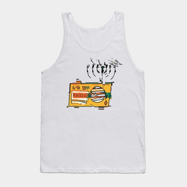 Radio Transmission Gliching Tank Top by Nigh-designs